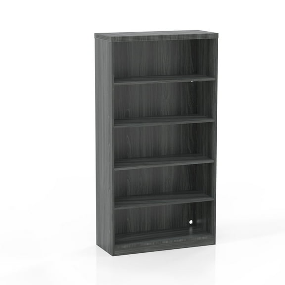 Mayline Aberdeen Series 5 Shelf Bookcase in Gray Steel