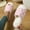 Pink, variant on Women's Open Toe Fuzzy House Slippers Checkered Pattern Plush Footbed Non-Slip Sole for Bedroom Living Room Home Office(Wine,36-37)