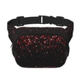 thumbnail image 1 of Fotbe Red Glitter1 Cangurera Cuadrada con Estampado de Doble Capa, Bolsa de Cintura Ajustable Mini para Hombres y Mujeres, 1 of 9