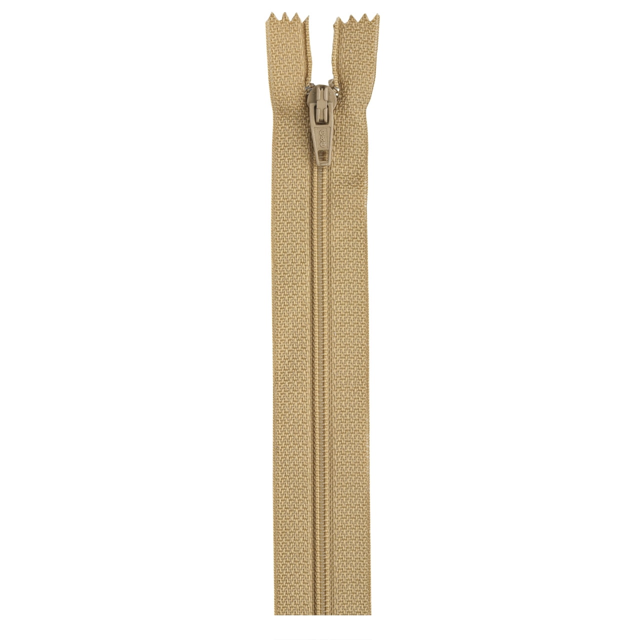 (2 pack) Coats & Clark 7" Polyester All Purpose Zipper, CAMEL