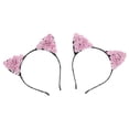 thumbnail image 1 of 2 uds moda papel Floral mujeres niñas lindo gato orejas diadema fiesta disfraz pelo Rosado Yuyangstore Diadema de orejas de gato, 1 of 8