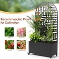 thumbnail image 5 of Zimtown 71'' Outside Raised Garden Bed with Drainage Holes, Free-Standing,for Vine Climbing Plants and Flowers, Black & Arch, 5 of 12
