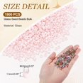 thumbnail image 2 of Uxcell 1900 Paquete Cuentas de Vidrio a Granel, Cuentas Redondas Mini Espaciadoras de 1.3mm para DIY Pendientes Collares Pulseras Joyería, Rosa Claro, 2 of 6