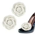 thumbnail image 1 of Uxcell 2-Pack Clips Decorativos de Rosa para Zapatos, Clips de Flor de Moda de Cuero Sintético Removibles, Broches de Hebilla Embellecedores [Beige], 1 of 7