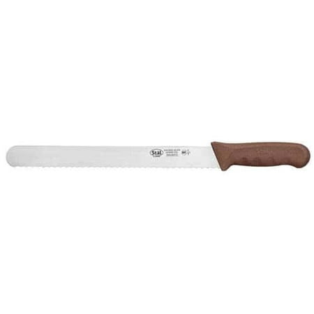Winco KWP-121N, 12-Inch Stal High Carbon Steel Bread Knife, Polypropylene Handle, Brown, (Best High Carbon Steel For Knives)