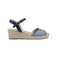 thumbnail image 2 of Charter Club Womens Luchia Canvas Buckle Wedge Sandals, 2 of 3