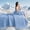 Light Blue, variant on 1PC Summer cool single quilt, Solid color double-sided design, Breathable and comfortable, Suitable for summer sleep.(Twin,Taro Purple)