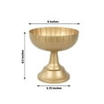 thumbnail image 3 of Efavormart 4 Pack Gold Metal Compote Pedestal Bowl Flower Vases in Grecian Urn Style, Decorative Vases Floral Wedding Centerpieces - 8.5", 3 of 5