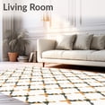 thumbnail image 2 of ODIKA 2'x3' Machine Washable Non-Slip Area Rug, Lattice Design Plush Modern Accent High Traffic Rug, White, 528189, 2 of 7