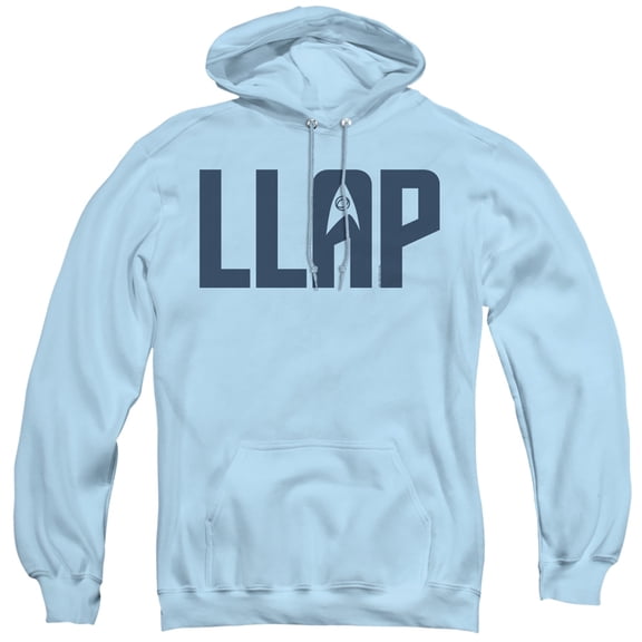 Star Trek Llap Adult Pullover Hoodie Sweatshirt Light Blue