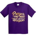 thumbnail image 3 of Inktastic Prayer Power Gold Youth T-Shirt, 3 of 5