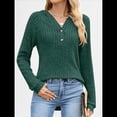 thumbnail image 4 of Camisetas de Larga para Mujer, Sudaderas con Capucha de Moda con Bolsillo de Canguro, Sudaderas de Otoño Verde M, 4 of 8