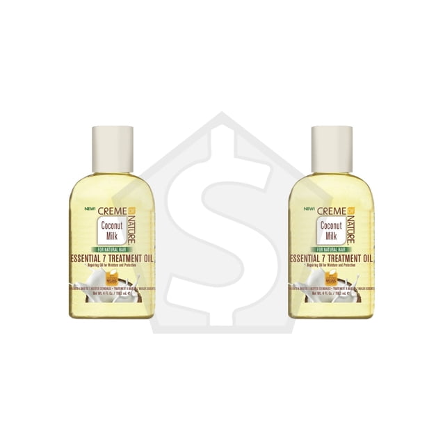 Bundle of 2 - CREME OF NATURE Coconut Milk Essential 7 Treatment Oil (4oz)
