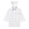 thumbnail image 3 of Zaldita Unisex Professional Chef Jacket with Chef Hat Set Mens Womens Hotel Restaurant Kitchen Chef White Long Sleeve XXL, 3 of 6