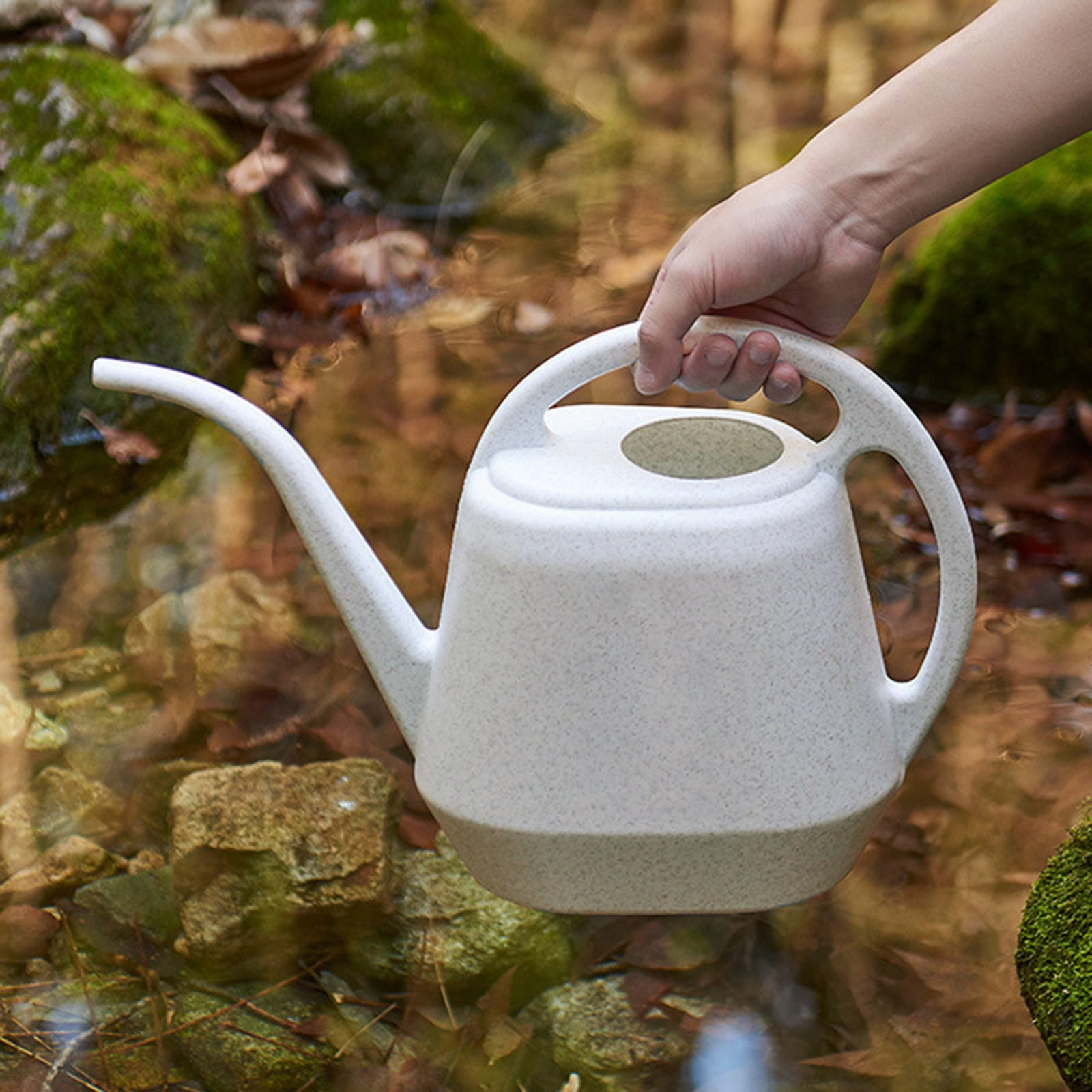 Musatteng 2-in-1 Detachable Shower & Watering Can System - 1 Gallon ABS Set with 5 Spray Modes, for Indoor/Outdoor Use (Floral Design)