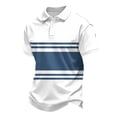 thumbnail image 6 of COSFO Performance Polo Shirts for Men Big And Tall Short Sleeve Colorblock Mesh Shirt Pullover Summer Collared Golf Slim Fit Tops, 6 of 6