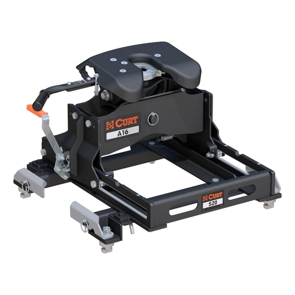 CURT 16054 A16 5th Wheel Slider Hitch, 16,000 lbs, Select Chevy Silverado, GMC Sierra 2500, 3500 HD, 6.5-Foot Bed Puck System