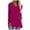 Hot Pink, variant on Aueoeo Women's Fall Winter Long Sleeve Tunic Tops for Leggings V Neck Casual Blouse Tee Shirts Sweatshirt