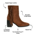 thumbnail image 5 of Journee Collection Womens Noriah Tru Comfort Foam Inside Zip Stacked Heel Booties, 5 of 6
