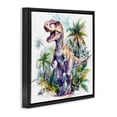 thumbnail image 2 of Stupell Industries Bohemian T-Rex Among Palm Trees Black Floating Frame Canvas Art, 18 x 18, by Creative Studio, 2 of 8
