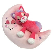 Happpy Nappers: Lullabrites Moon Pet - Pink Cat - Lights & Sounds Plush, Sleeping Animal, Plays 3 Lullabies, Color Changing, Day & Night Toy, Kids