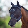 thumbnail image 1 of Horse Fly Mask Long Nose with Ears Full Face Black Medium Cob, 1 of 1