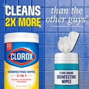 Clorox Disinfecting Cleaning Wipes, Bleach Free, Crisp Lemon, 35 Count