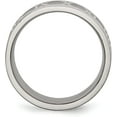 thumbnail image 3 of Chisel Titanium Satin Center 8.2mm Roman Numerals Flat Band - Ring Size 7.0, 3 of 8