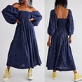 thumbnail image 2 of Fortune Robe Bohème pour Femme Décontractée à Manches Bouffantes, Robes Brodées à Fleurs, Robe Midi Fluide à Volants Boho, 2 of 9