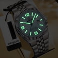 thumbnail image 4 of Reloj de Cuarzo para Hombre de 40 Mm, Esfera Negra, Fecha, Luminoso, 30 M Resistente Al Agua, Reloj de Pulsera de Acero Inoxidable, 4 of 5