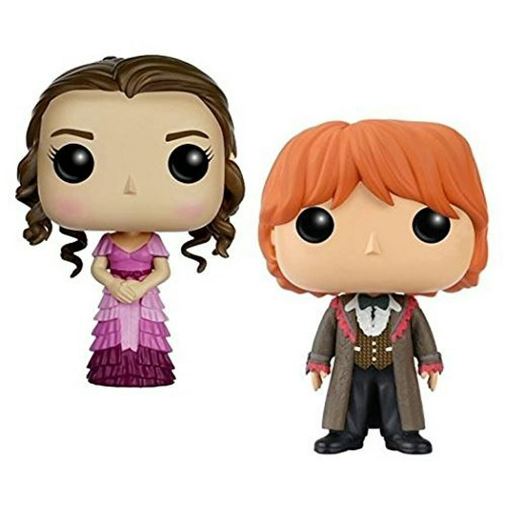 POP! Harry Potter: Hermione Granger & Ron Weasley (Yule Ball) - Stylized Vinyl Figure Set NEW