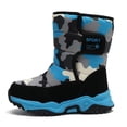 thumbnail image 3 of Boys Snow Boots Camoflage Anti-Slip Girls Snow Boots Slip Resistant Warm Fur Lining (Toddler/Little Kid/Big Kid), 3 of 9