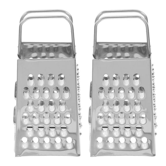 WASHWEPE 2Pcs Mini Cheese Grater Stainless Steel Square for Outdoor Use and Commercial Use