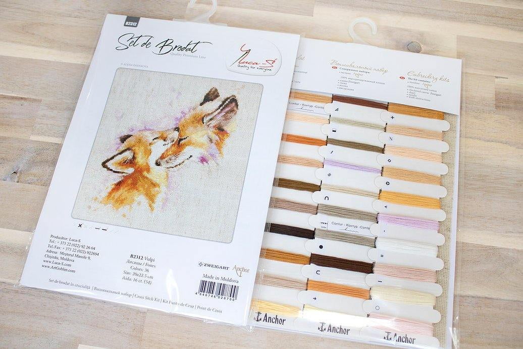 Luca-S The Foxes Counted Cross-Stitch Kit