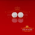 thumbnail image 6 of King of Bling's Aretes Para Hombre 925 Yellow Silver 0.96ct Cubic Zirconia Round Ladies Earrings, 6 of 12