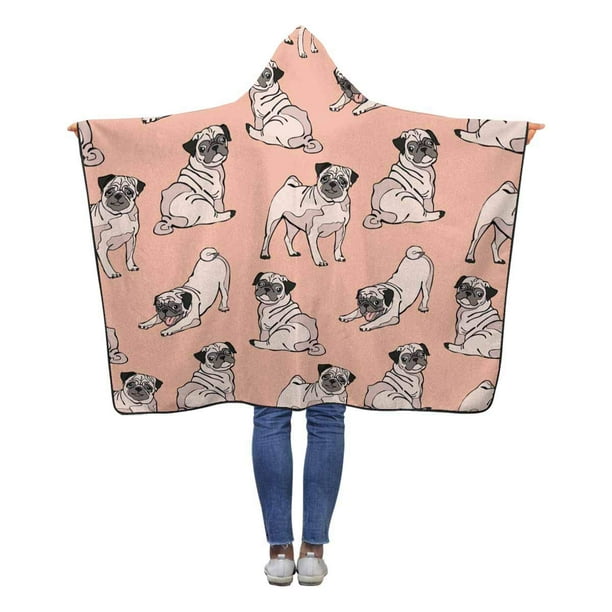 comfy pug blanket hoodie