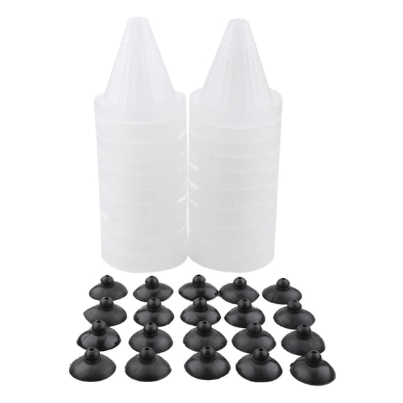 Alimentador de peces de tanque, 20 piezas/bolsa, alimentador de cono rojo vivo para peces, tecnología innovadora