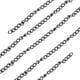 thumbnail image 4 of Cadena para hacer joyas de aproximadamente 32,8 pies de largo Estilo simple y elegante Cadena artesanal de metal fácil de usar para joyería artesanal DIY Plata Negro, 4 of 5