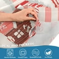 thumbnail image 5 of Yayeee Kitchen Curtains Tier Set of 2 Light Filtering 57"x36" Over Sink Window Panels, Light Pink Gingerbread Houses, 5 of 7