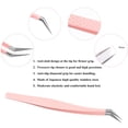 thumbnail image 2 of Eyelash Extensions Fiber Tip Eyelash Tweezers Dolphin-shaped Curved Volume Tweezers Eyelash Extensions Craft Fine Angled Lash Extension Tweezers Pink, 2 of 5