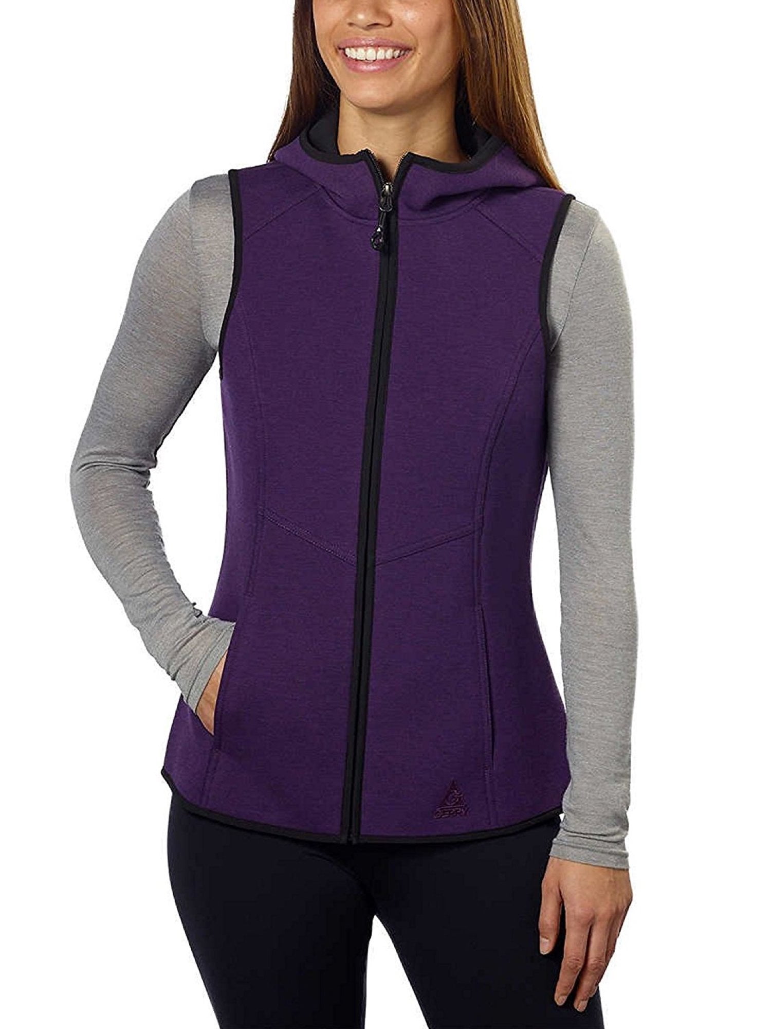 Lightweight Full zip Hooded Knit Vest 
