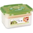 thumbnail image 4 of E-Jen Premium Kimchi, Sauerkraut Probiotic Fermentation Container with Inner Vacuum Lid (Earthenware Green, 1.3 gal/ 5.2L), 4 of 7