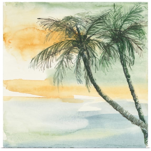 Great BIG Canvas | "Island Sunset II" Art Print - 24x24