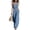 A-231 Sky Light Blue, variant on V Neck Backless Faux Gauze Linen Bib Pants for Women Summer Fall Sleeveless Casual Elastic Waist Plain Bib Pants Rompers Womens 2026 Clothes Trendy