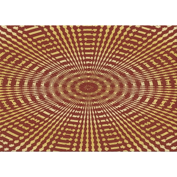 Ahgly Company Indoor Rectangle Patterned School Bus Yellow Area Rugs, 8' x 10'