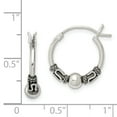 925 Sterling Silver Hinged Polished Hoop Earrings Measures 18x16mm Wide ...