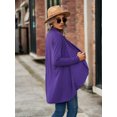 thumbnail image 3 of Cuteduck Women's Long Sleeve Open Front Cardigans Lightweight Knit Jacket High Low Hem Casual Cardigan, 3 of 4