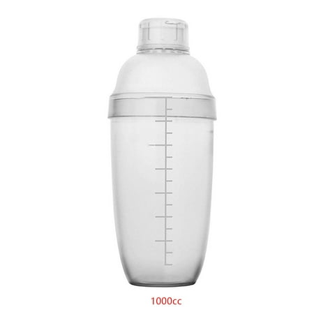 

Worallymy Plastic Cocktail Shaker Drink Mixer Scaled Wine Shaker Milk Tea Juice Bottle Home Bar Supplies