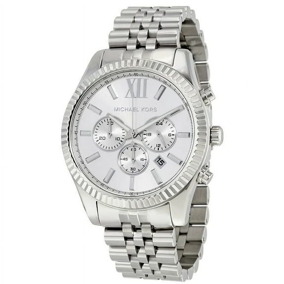 Michael Kors Men's Lexington MK8405 Silver Stainless-Steel Quartz Dress Watch