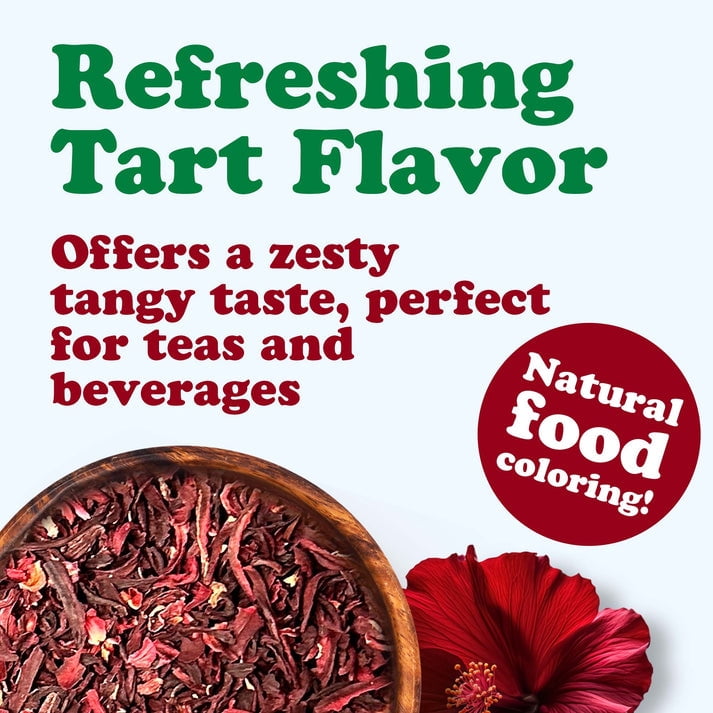 Organic Hibiscus Flowers, 2 Pounds – Plant-Based, Vegan, Kosher, Bulk – by Food to Live